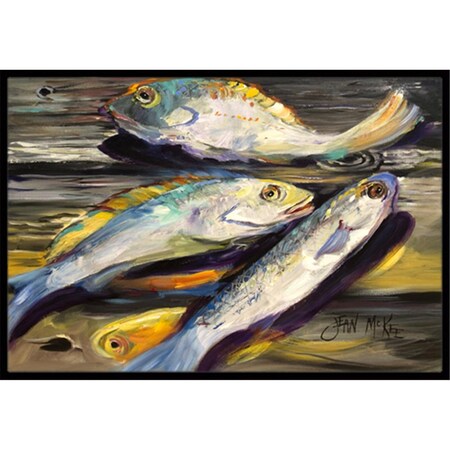 Carolines Treasures Fish On The Dock Indoor and Outdoor Mat- 18 x 27 in. JMK1116MAT